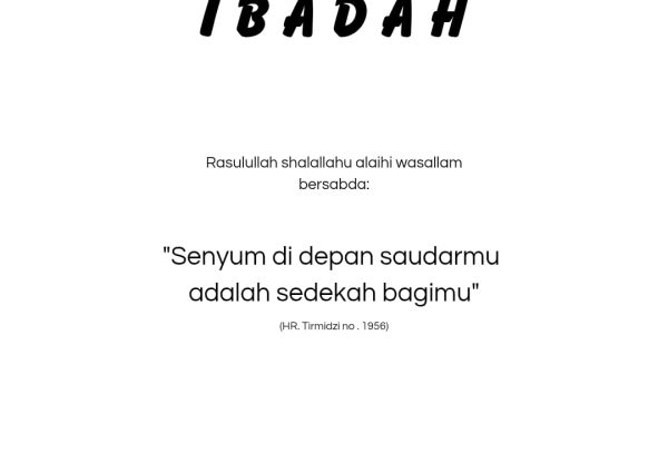 Senyum Adalah Ibadah
