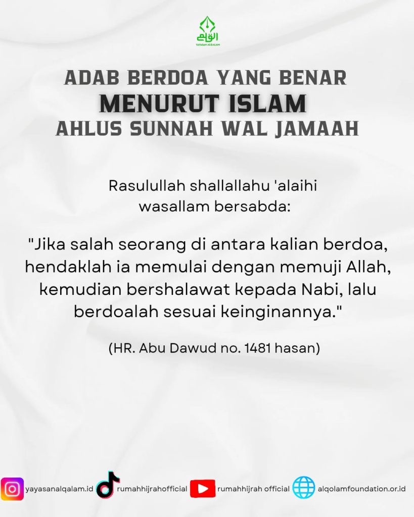 Adab Berdoa yang Benar Menurut Islam Ahlus Sunnah Wal Jamaah