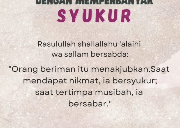 Menggapai Hidup Barokah dengan Memperbanyak Syukur