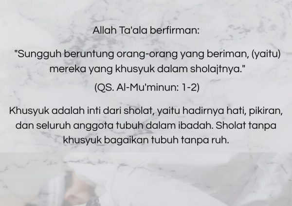 Menggapai Kekhusyukan Shalat