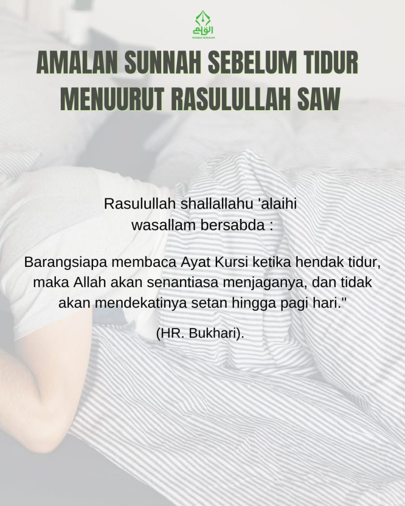 Amalan Sunnah Sebelum Tidur Menurut Rasulullah SAW