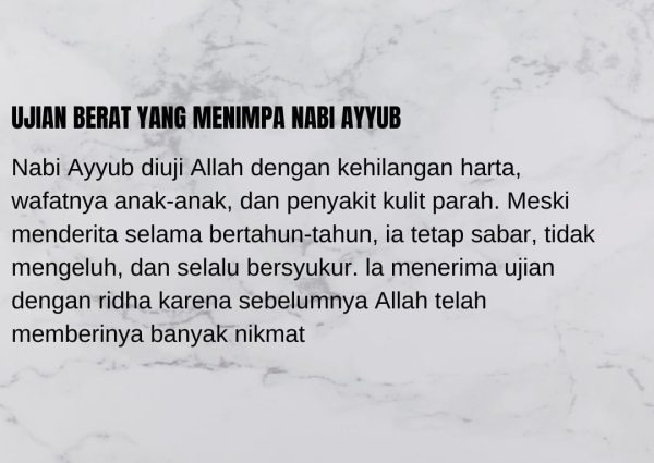Kisah Kesabaran Nabi Ayyub dalam Menjalani Ujian Hidup