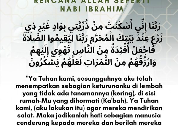 Percaya penuh pada rencana Allah seperti Nabi Ibrahim a.s.