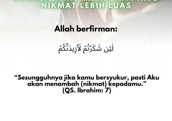 Syukur yang Membuka Pintu Nikmat Lebih Luas