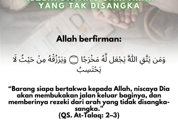 Rezeki Datang dari Arah yang Tak Disangka