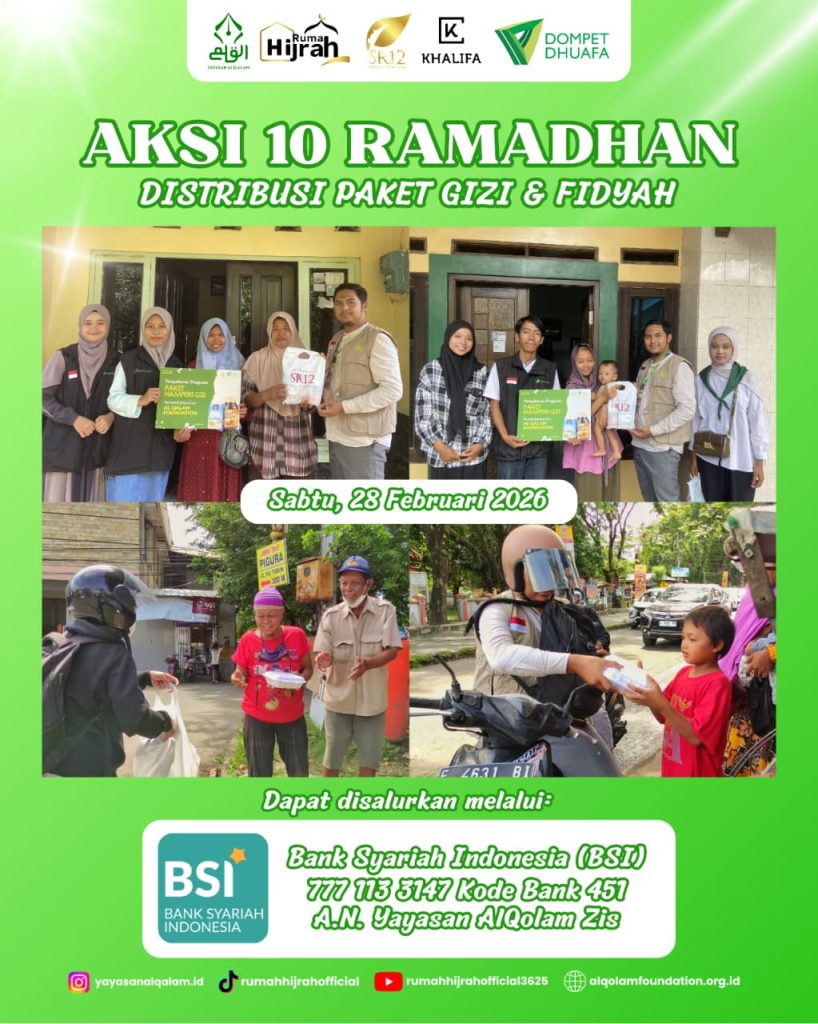 Aksi 10 Ramadhan, Distribusi Paket Gizi Dan Fidyah