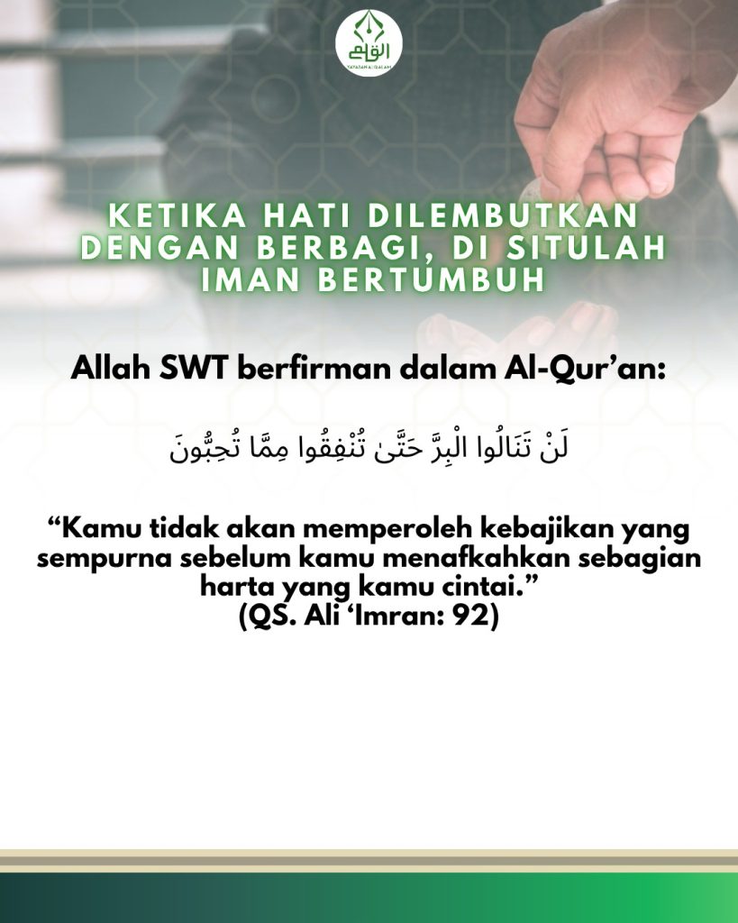 Ketika Hati Dilembutkan dengan Berbagi, Di Situlah Iman Bertumbuh