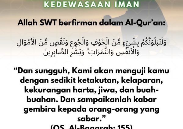 Belajar dari Ujian Kehidupan Jalan Menuju Kedewasaan Iman